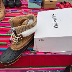 Dream Pairs Kids' Brown and Black Snow Boots